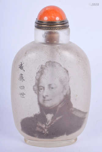 A CHINESE REVERSE PAINTED SNUFF BOTTLE AND …