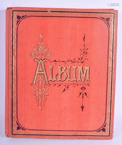 AN ANTIQUE SCRAP ALBUM.