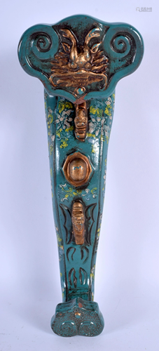 A CHINESE ENAMELLED POTTERY RUI SCEPTRE. 34 cm…