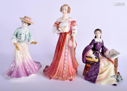 THREE ROYAL WORCESTER FIGURES. 27 cm…