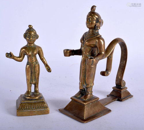 TWO 18TH/19TH CENTURY INDIAN BRONZE B…