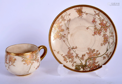 A JAPANESE MEIJI PERIOD SATSUMA TEACUP AN…