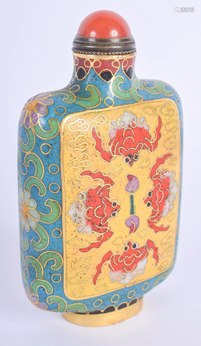 A CHINESE CLOISONNE ENAMEL SNUFF …