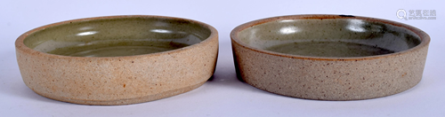 TWO ST IVES POTTERY STUDIO DISHES. 11 cm diam…