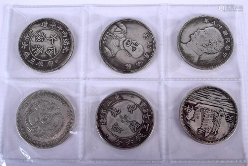 SIX CHINESE COINS 20th Century. (6)