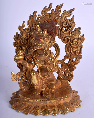 A CHINESE TIBETAN GILT BRONZE FIGRE OF A BU…