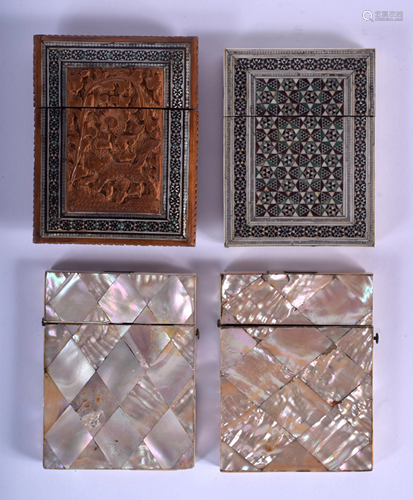 FOUR 19TH CENTURY CONTINENTAL CARD CASES …