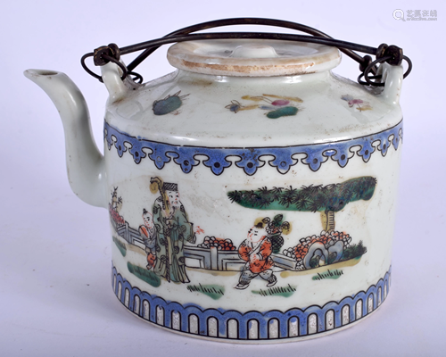 A CHINESE FAMILLE ROSE TEAPOT AND COVER. 1…