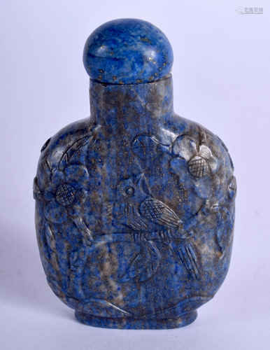 A 19TH CENTURY CHINESE CARVED LAPIS LAZU…