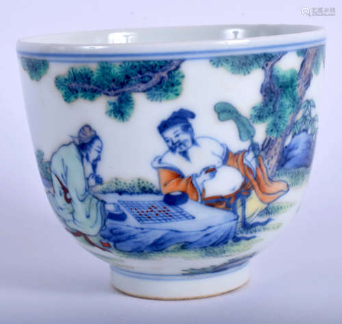 A CHINESE PORCELAIN DOUCAI TEABOWL 20th Cent…