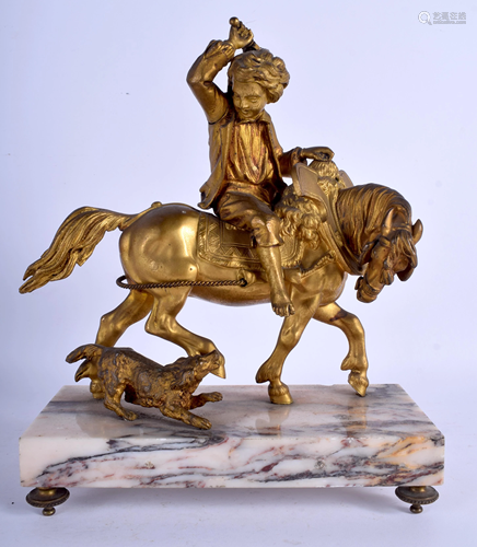 A 19TH CENTURY CONTINENTAL BRONZE FIGU…