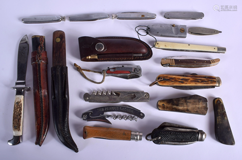 ASSORTED VINTAGE KNIVES. (qty)