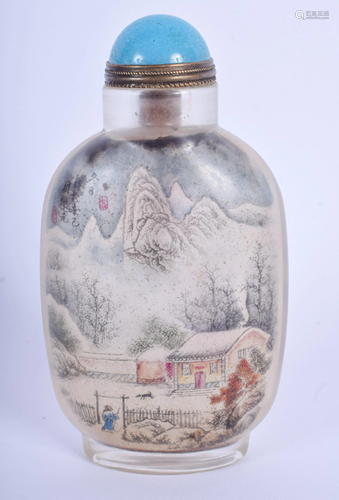 A CHINESE REVERSE PAINTED SNUFF BOTTLE AND …