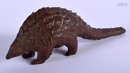 A JAPANESE BRONZE AARDVARK OKIMONO. 9 cm …