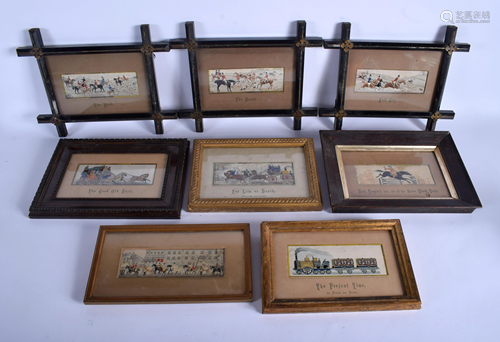 SEVEN ANTIQUE STEVENOGRAPHS. (7)