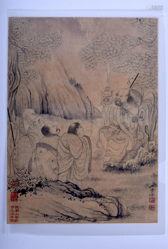 EIGHT CHINESE PICTURES. 30 cm x 20 cm. (8)