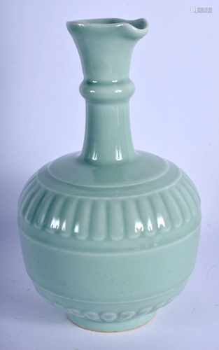 A RARE CHINESE CEALDON PORCELAIN EWER …