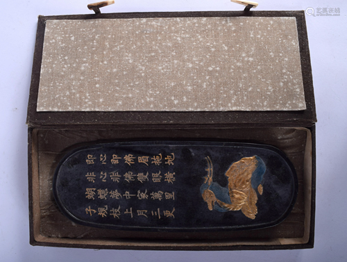 A CHINESE INK BLOCK 20th Century. 25 cm x 9 cm.