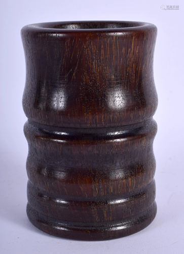 A CHINESE CARVED BUFFALO HORN TYPE BRUSH …