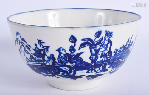 AN 18TH CENTURY WORCESTER BOWL printed …