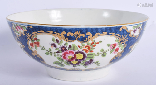 AN 18TH CENTURY WORCESTER BOWL painted …