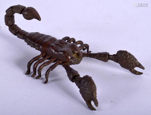 A JAPANESE BRONZE LOBSTER OKIMONO. 9 cm …