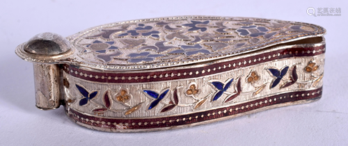 A CONTINENTAL SILVER AND ENAMEL BOX. 1 oz. 6 …