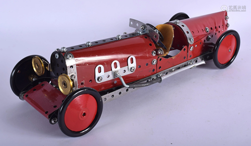 A MECCANO TIN PLATE CAR. 33 cm wide.