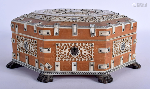 A MID 19TH CENTURY ANGLO INDIAN CARVED BO…