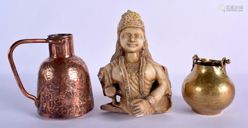 THREE ANTIQUE INDIAN ARTICLES including a…