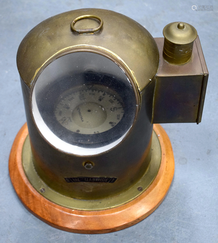 A VINTAGE SHIPS BINNACLE. 28 cm high.