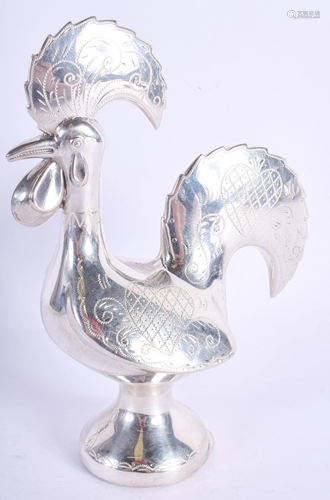 A VINTAGE TOPAZ STERLING SILVER CHICKEN. 6…