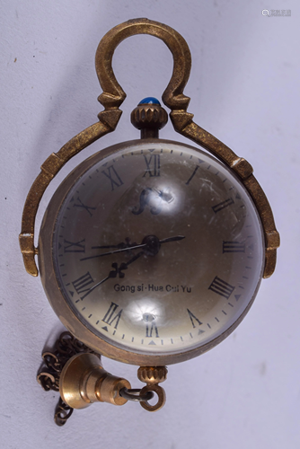 A BALL CLOCK. 2 cm wide.