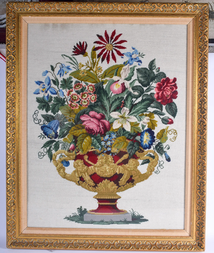 A LATE EDWARDIAN EMBROIDERED PANEL. Image …