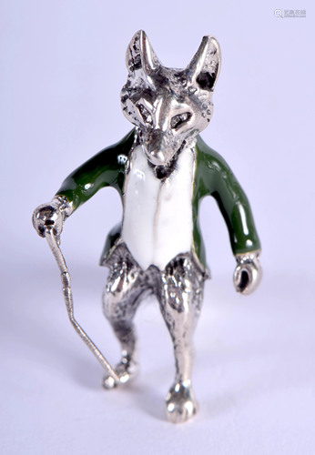 A SILVER FOX. 2 cm high.