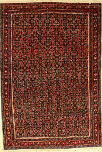 Fine Senneh old rug, Persia, around 1930, wool on