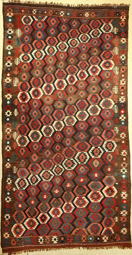 Veramin Kilim, Persia, around 1920, wool on wool