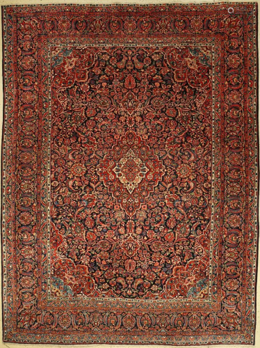 Keschan old, Persia, approx. 60 years, wool onco…
