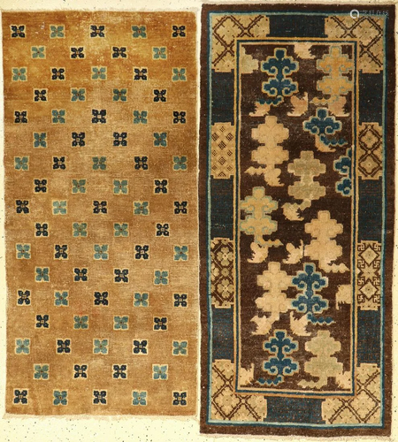 (2 lots) Antique Chinese rugs, China, 19th century