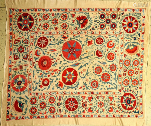 Uzbek Susani, approx. 10 years, pure natural silk