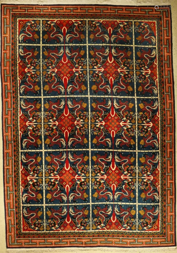 Old dragon carpet, Mongolia, around 1940/1950…