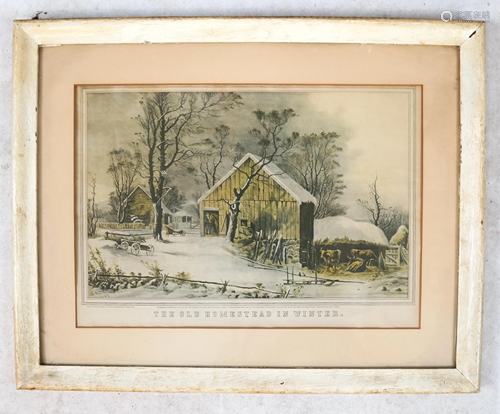 Currier & Ives: Homestead in Winter