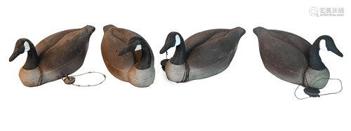 Lot of 4 Canada Goose Styrofoam Decoys