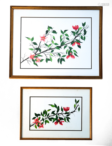 Winnie STANIFORD: Two Floral Watercolors