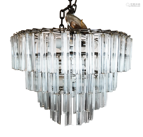 Modern Kamer-Style Crystal Light Fixture