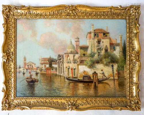 Warren SHEPPARD: Venetian Canal - Oil on Canvas