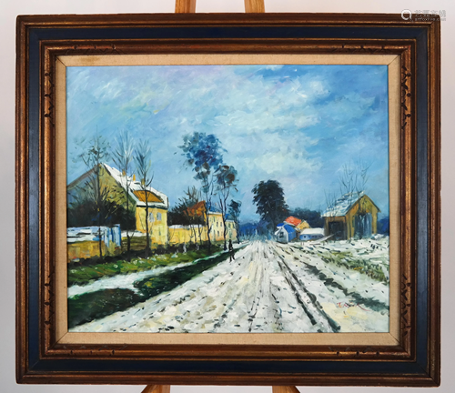 ENSOR: Winter Landscape- Oil on Canvas