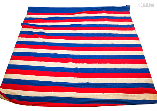 Red, White & Blue Woven Curtain Panel