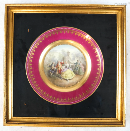 Claudius HERR: Porcelain and Gilt Painted Plate