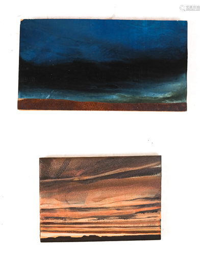 Matt PHILLIPS: Two Unframed Works - Oil, M/M